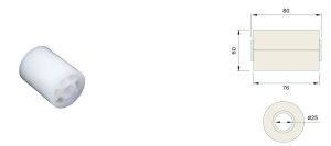 719 Пластиковый ролик возвратный d25