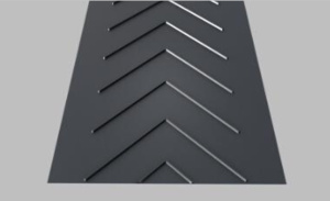 Лента конвейерная шевронная  650 EP250/2 2.5+1.5 N9 закрытый V C15