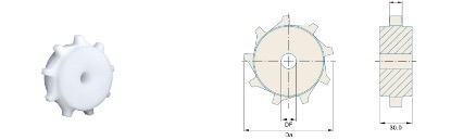 Звезда для ленты Holzer 7920 (Z15 d 134.5) отверстие круг диаметр 30 мм