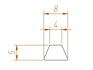 Направляющая для конвейерной ленты HF-V8 AG PVC (профиль Y)