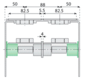 721 Пластиковый ролик возвратный d51