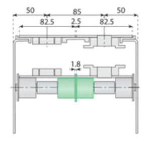 724 Пластиковый ролик возвратный d51