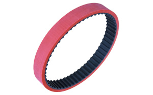 Ремень протяжный бесшовный 370 H 450 mm sleeve + покрытие Lina 8 mm (красный цвет)
