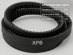Ремень зубчатый XPB 3750/5VX1481 TRUE BELTS