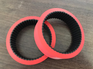 Ремень протяжный бесшовный 270 H 450 mm sleeve + покрытие Lina 8 mm (красный цвет)