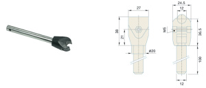 711 Одинарный зажим направляющей d12 мм