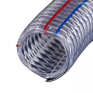 Рукав вакуумный с металло-спиралью д.  64 мм, армирован нитью, антистатичная стренга, рулон 30 пм