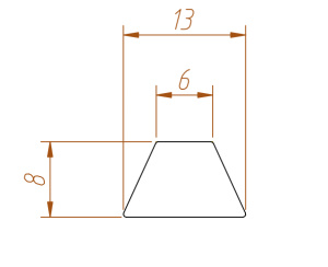 Направляющие для конвейерной ленты HF-V13 W PVC (профиль А)