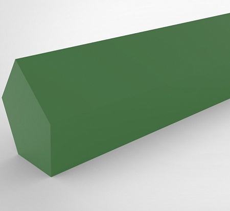 Ремень термосварной полиуретан  С (22x25) 88Sh зеленый гладкий пятигранный