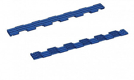 Модульная лента Holzer 7900 Flat Top шаг 8 мм, толщина 6 мм, открытость 0%, POM, голубой цвет