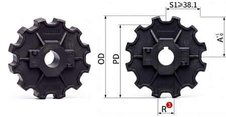Т12 010 звездочка для цепи 880 - разборная (12 зуб, диаметр 147 мм)