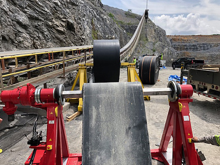 Выездная стыковка конвейерных лент из любого материала