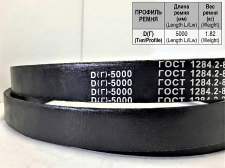 Ремень клиновой Д(Г)-5000 ГОСТ 1284-89