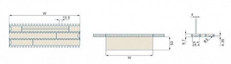 Модульная лента Holzer 1000 Flat Top шаг 25.4 мм, толщина 8.7 мм, открытость 0%, POM, зелено-коричне